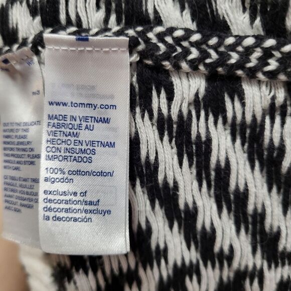 Tommy Hilfiger Chevron ZigZag Mock Neck Sweater Size Small Dark Academia - Picture 5 of 7